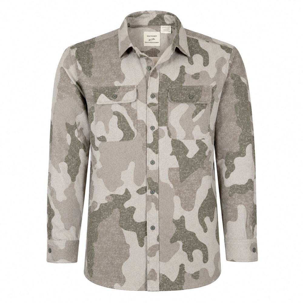 Victory Outfitters Camo Shirt Mens L Long Sleeve Button Down Gorpcore Y2K Hunter
